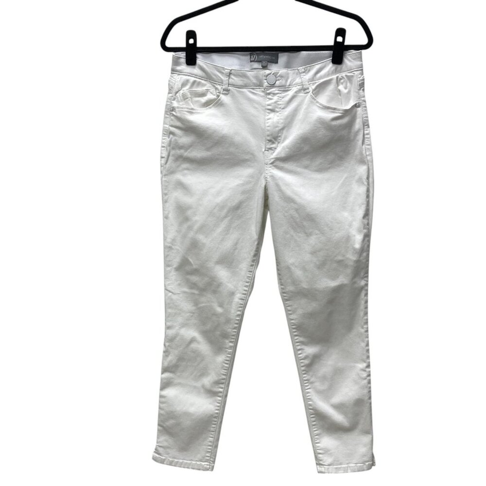 Wit & Wisdom White High Rise Ankle Skinny Jeans, Size 12, Stretchy‎ 5-Pocket